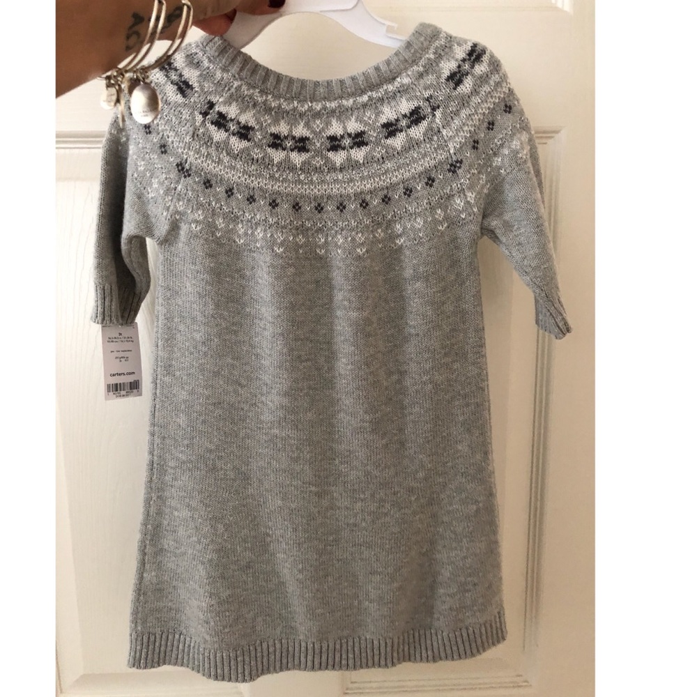 Carters bnwt gray sweater dress 3t